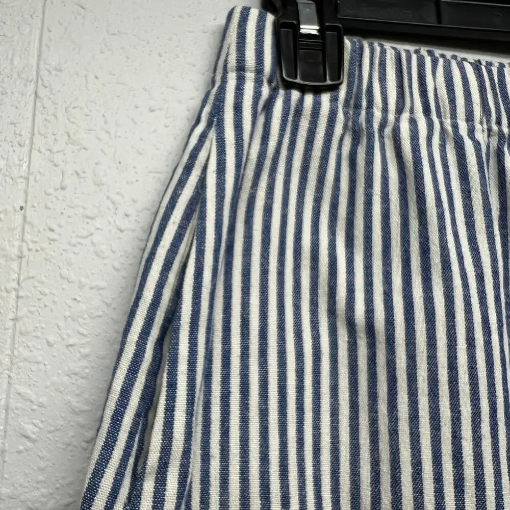 J.Crew Cotton Linen Blend High Waist A Line Skirt Womens Small Lagenlook Coastal